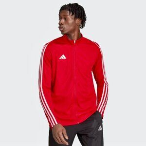 Adidas Climalite Long Sleeve Red Track Jacket Men L with custom CESA logo